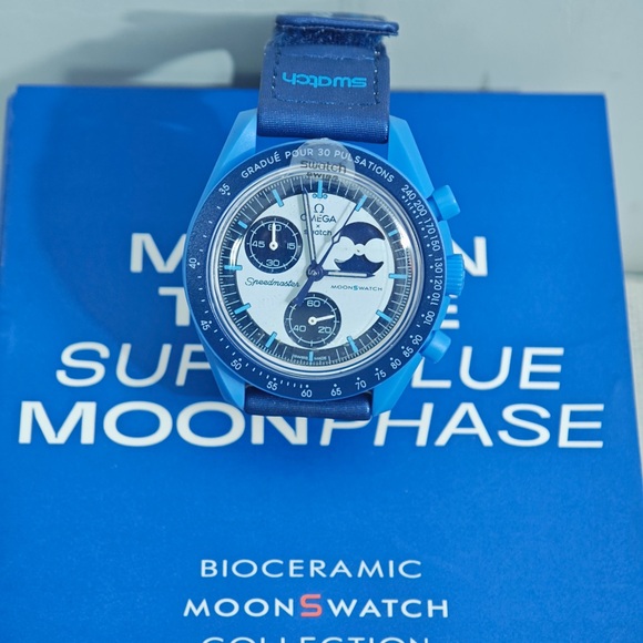 🐚Omega × Swatch Mission to the Moonphase – Super Blue Moon